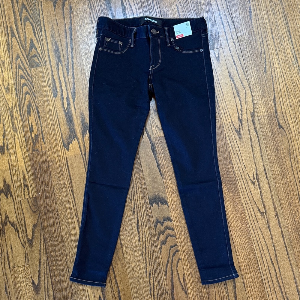 B30 Express Women One Size Legging Low Rise Midnight Navy Skinny Jeans